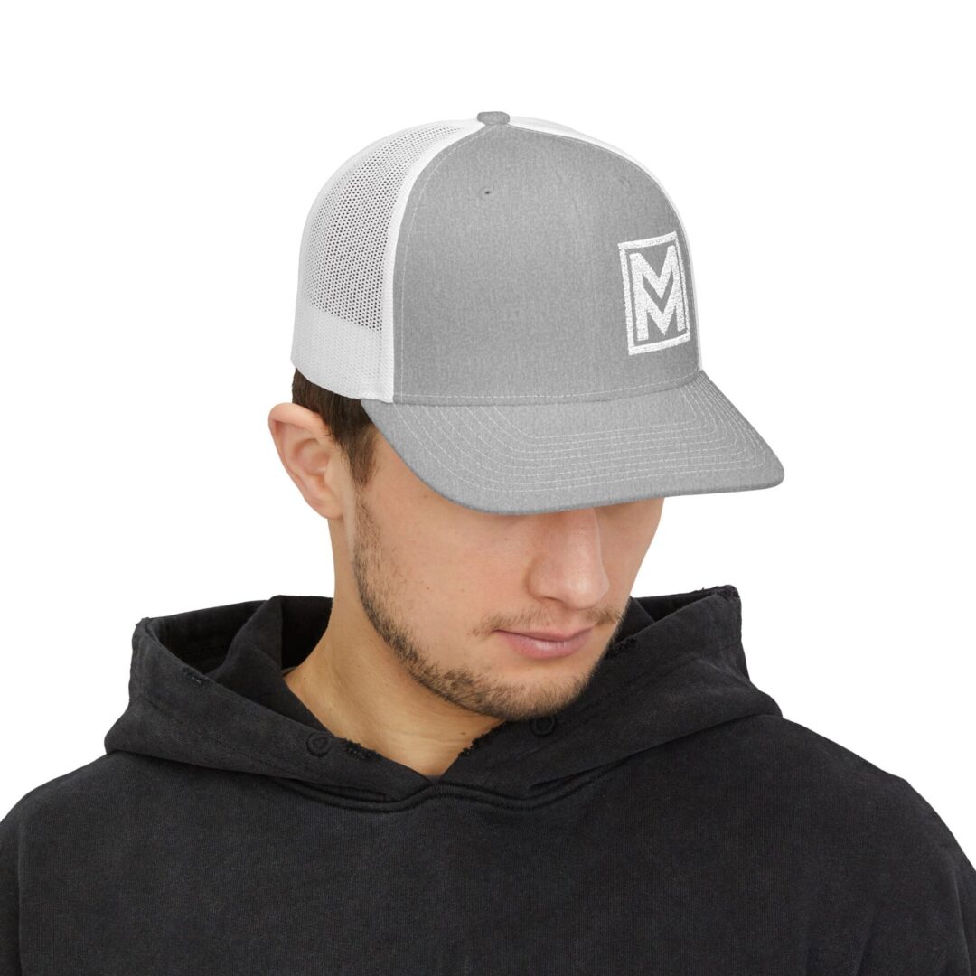 MM Monogram Trucker Cap - Snapback Mesh Hat - Image 11