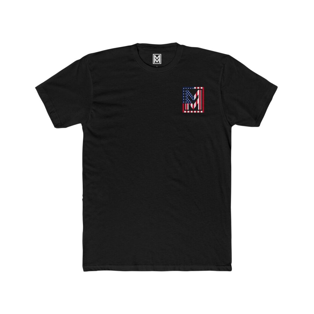 Patriotic Logo Tee - American Flag Short Sleeve Shirt - Image 2