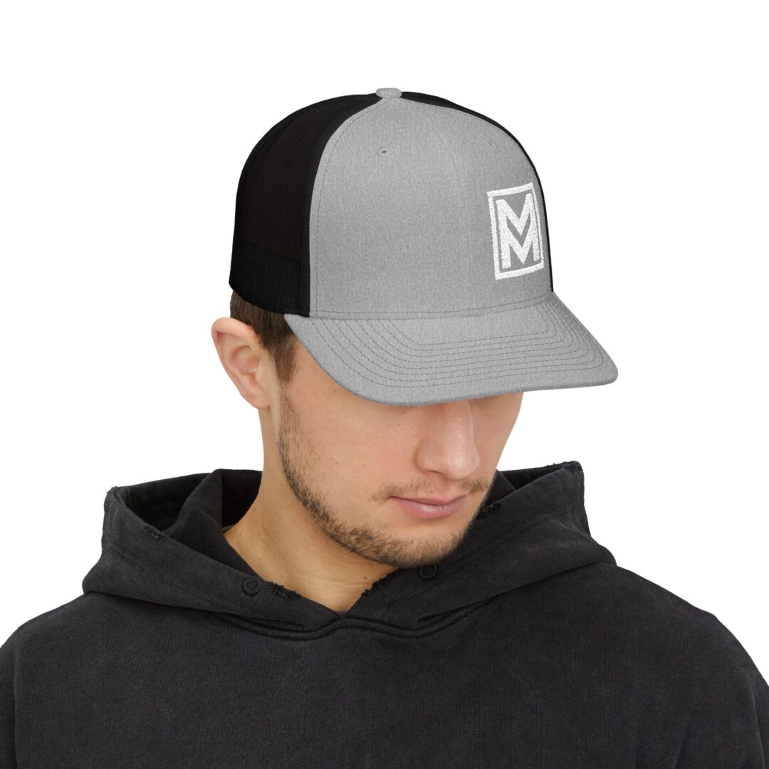 MM Monogram Trucker Cap - Snapback Mesh Hat - Image 23