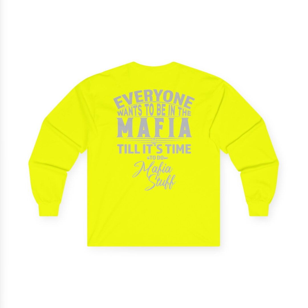 Family Long Sleeve T-Shirt | "Everyone Wants to Be in the Mafia" Back Print - Image 42