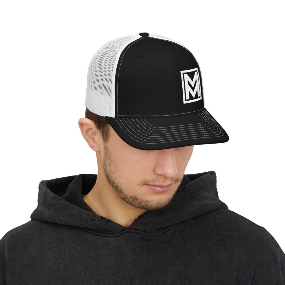 MM Monogram Trucker Cap - Snapback Mesh Hat - Image 7