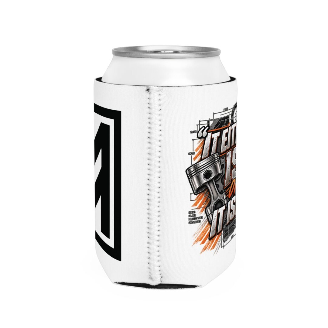 Can Cooler - White Neoprene - 'It Either Is or It Isn't' - Image 4