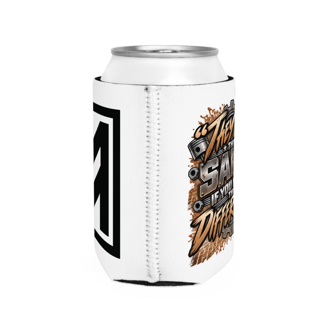 Can Cooler - White Neoprene - 'They Are the Same If You Know the Differences' - Image 4