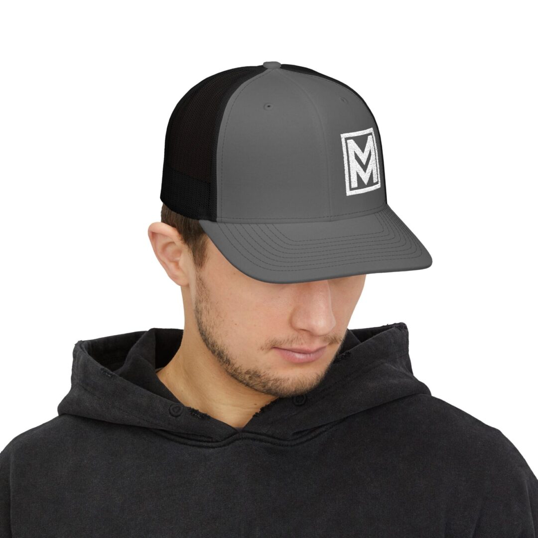 MM Monogram Trucker Cap - Snapback Mesh Hat - Image 3