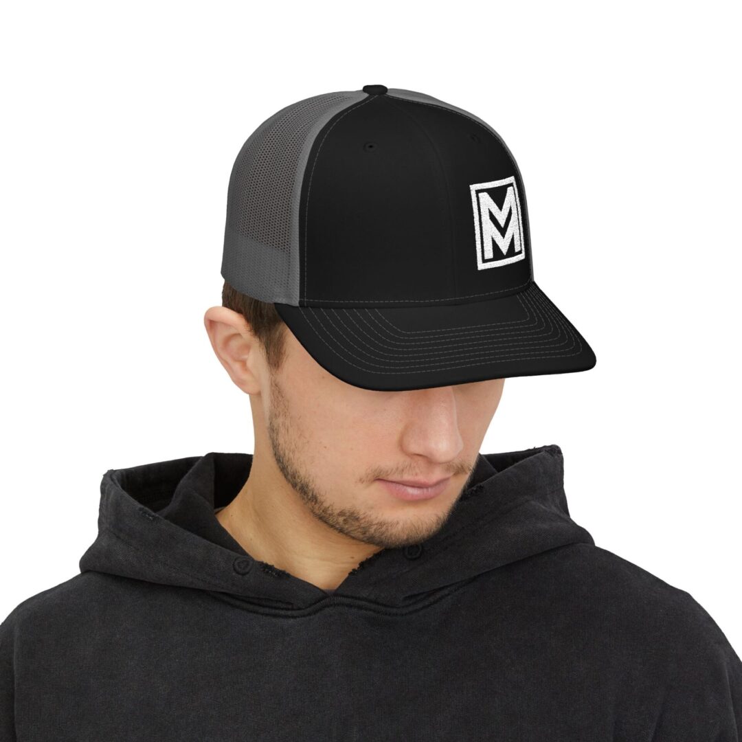MM Monogram Trucker Cap - Snapback Mesh Hat - Image 15